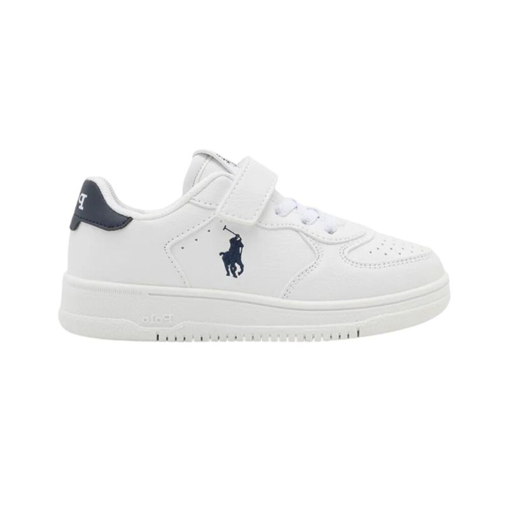 Ralph Lauren Baby Flat Court Shoes / White/Navy